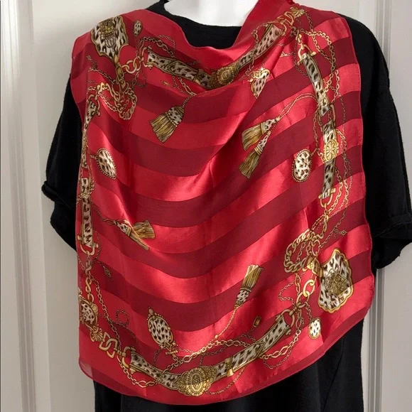 Two Multicolor Silk Scarves - Picture 2 of 5